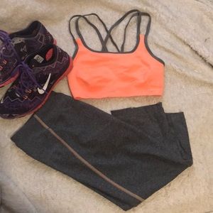 Grey Vogo Athletica Capri Leggings